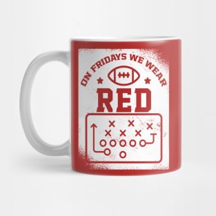 On Fridays We Wear Red // Vintage School Spirit // Go Red Mug